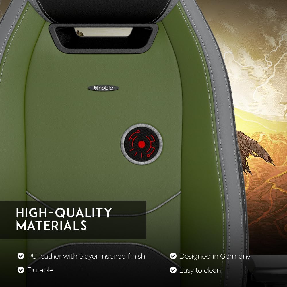 noblechairs Legend Gaming Chair – Doom: The Dark Ages Edition – Premium PU Leather, Adjustable Ergonomics, Lumbar Support, 4D Armrests – Officially Licensed Bethesda Collectible