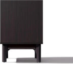 LuxenHome Modern 2 Drawers Nightstand with Faux Marble Top, 23'' Wood Accent Side Tables with Storage, Tray-Edge Design Bedside Table for Bedroom Living Room Sofa Office, End Table for Small Spaces