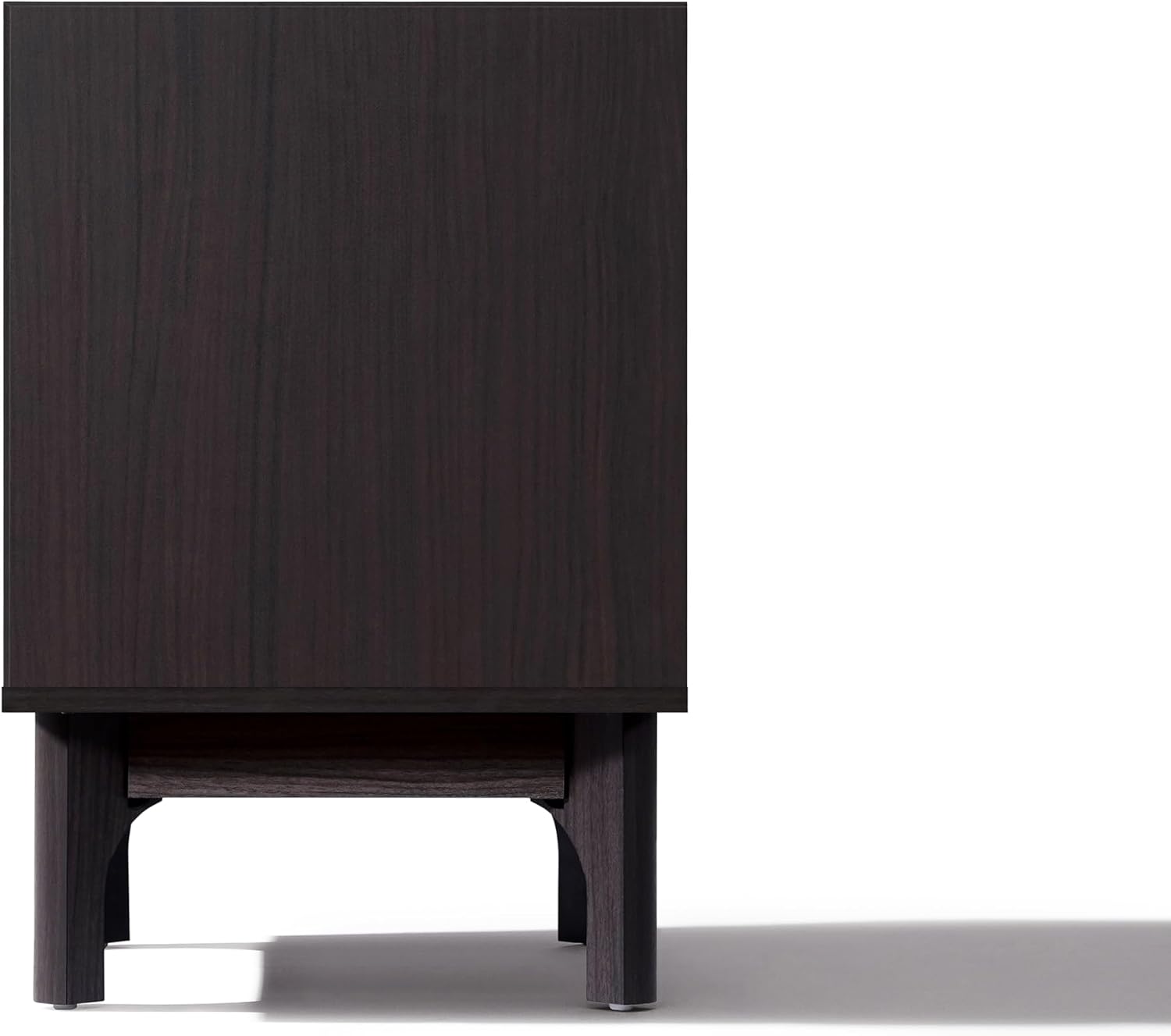 LuxenHome Modern 2 Drawers Nightstand with Faux Marble Top, 23'' Wood Accent Side Tables with Storage, Tray-Edge Design Bedside Table for Bedroom Living Room Sofa Office, End Table for Small Spaces