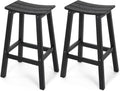 Stoog All-Weather Bar Stools Set of 2, 28" Outdoor Barstools with 400 lbs Capacity, Low Maintenance HIPS Patio Furniture for Kitchen Counter, Deck & Garden, Black