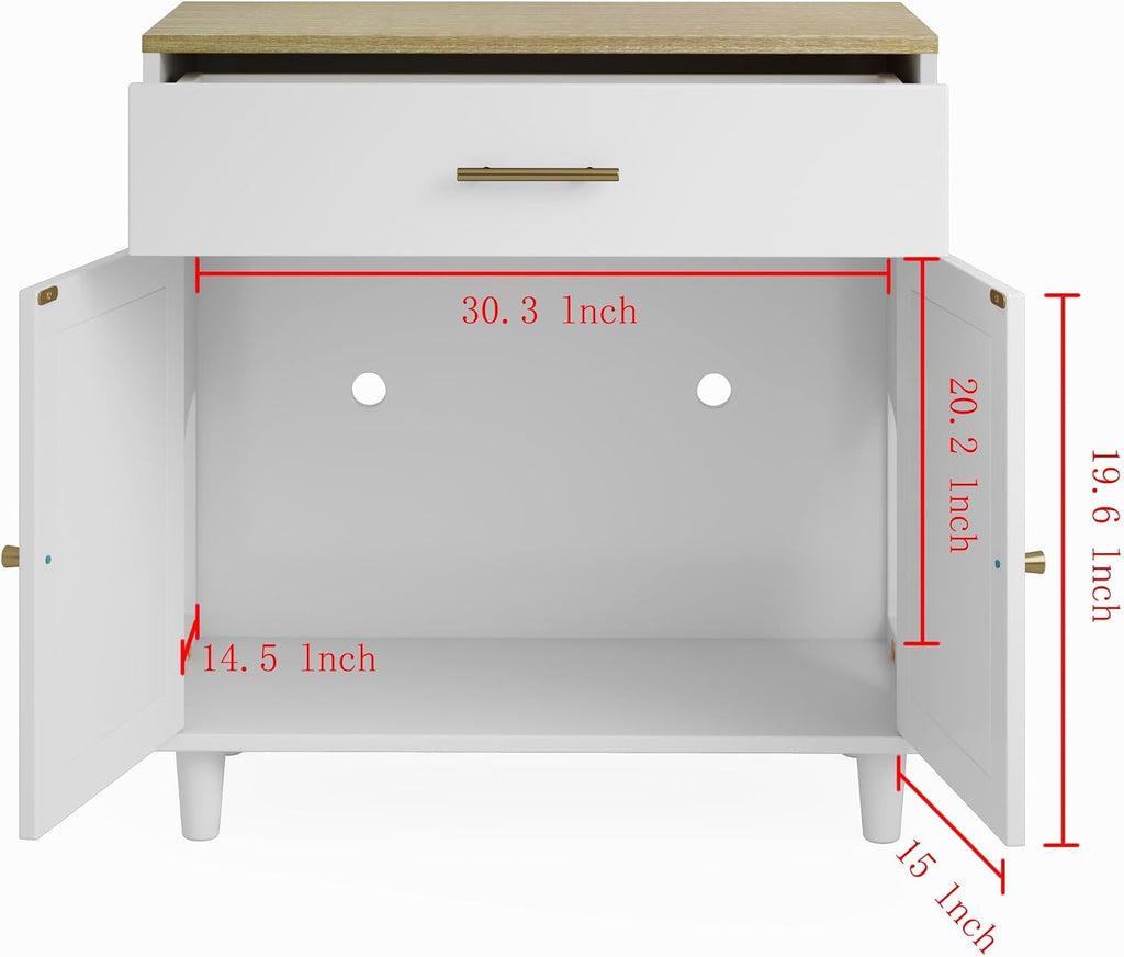 Contemporary Storage Cabinet, Cat Litter Box Enclosure with Scratch Pad, Hidden Litter Box Furniture,for Kitchen Home