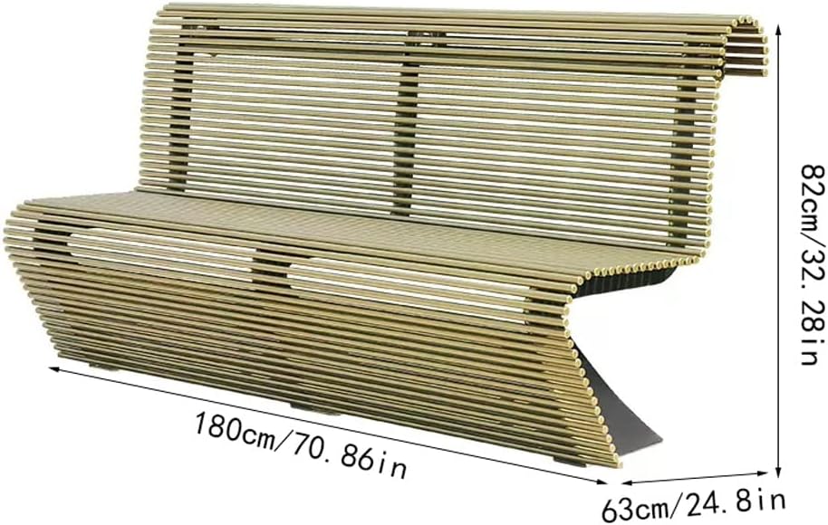 Outdoor Bench,Zinc Alloy Park Chair Home Garden Leisure Community Seat Commercial Backrest Rest Benches for Outdoors