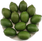 Gresorth 12pcs High-Grade Fake Green Lemon Decoration Realistic Fruits Artificial Lime for Home Party Holiday Adornment