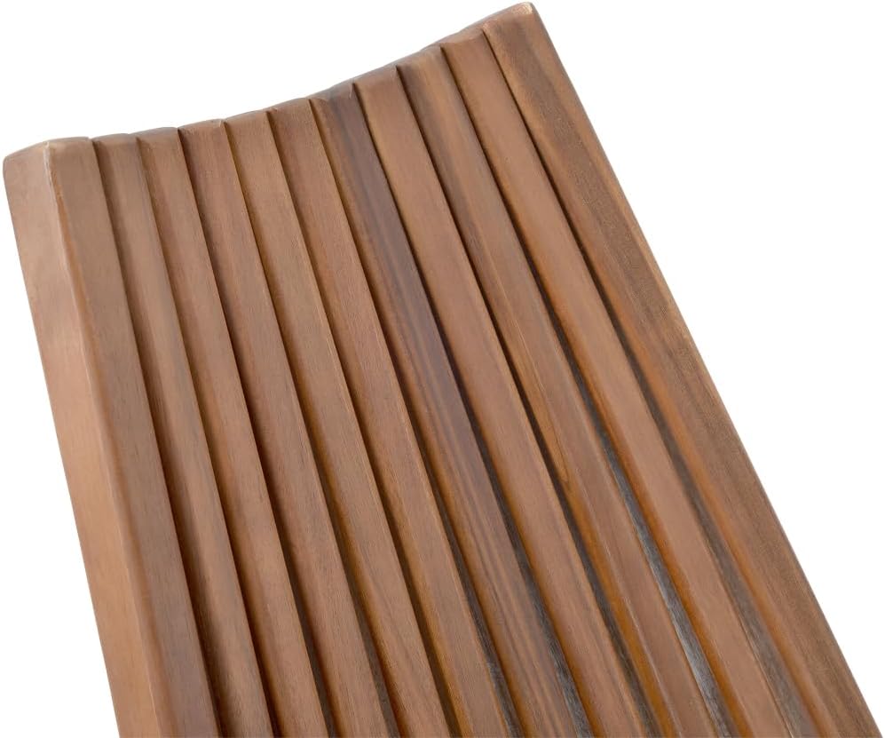 Folding Wood Chair, Outdoor Wooden Patio Chair and Garden Lounge Seat, Foldable Seating for Backyard Porch Deck Lawn Balcony Camping Picnic Use