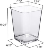 Amazing Abby Acrylic Trash Can (1-Pack), Clear Plastic Waste Basket for Kitchen and Bathroom, Stylish Garbage Bin for Home and Office, 1.5 Gallon Capacity, Clear