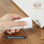 Decor Therapy Sterling Modern Side Table with Storage Drawer, Lower Shelf, Contemporary Legs End Table for Living Room, White