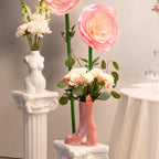 Reimagine Discovery Pink Boot Vase, Maximalist Ceramic Flower Vase, Pink Room Decor for Office, Bedroom & Living Room, Aesthetic Room Decor for Desk, Shelf, Table, Bar & Vanity