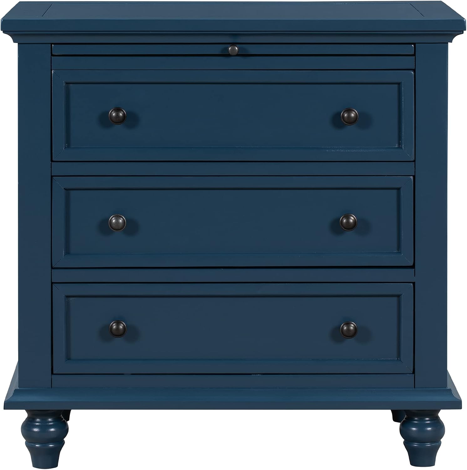 Accent 28" Tall Side Table Nightstand with Storage 3 Drawers, Modern Bedside Table Night Stand End Table with Pull-Out Tray Sofa Side Table for Living Room Bedroom Sofa Couch