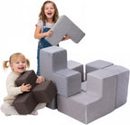 7Pcs Stackable Furniture Chair Washable Inspiring Creativity Blocks Chair Wear Resist for Kids Bedroom Playroom Furnitures