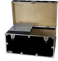 C&N Footlockers - XL Graduate Storage Trunk w/Tray - Made in the USA - STEEL Footlocker for College Dorm Room & Summer Camp - 32 x 18 x 18.5 Inches (Black)