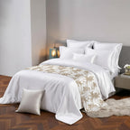 Light Brown Palm Tree Bed Runner Scarf King Size, Summer Tropical Tree Coastal Beach Luxury Bed Throw Runners & Scarves for Twin Full Queen King Foot of Beds, Hotel Decoration, 94"x20"