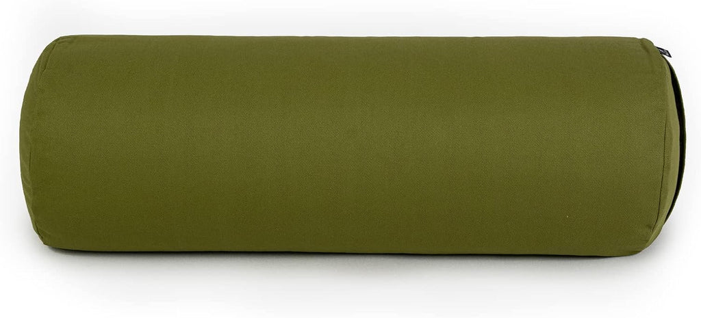 Yoga Studio Yoga Bolster | European Organic Buckwheat | (GOTS Certified) | with Removable Washable Cover