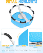 Upgraded Sensory Spinning Chair for Autistic Kids with Handles, Spin Chair for Kids Autism & ADHD, 360° Rotating Seat for Balance and Coordination, Enhancing Motor Skills, Blue