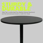 Pearington Round Bar Height Pub Table, Black, 4pk