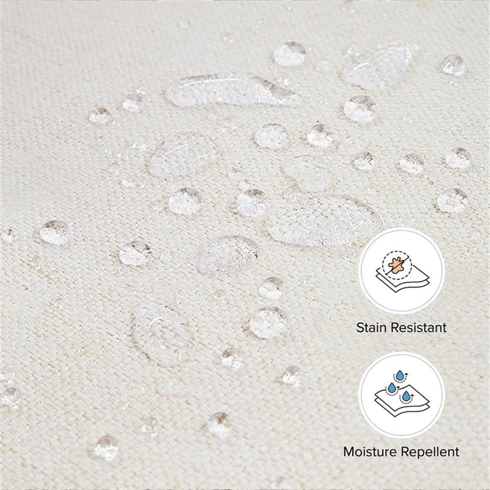 Namesake Gliding Ottoman in Performance Cream Eco-Weave, Water Repellent & Stain Resistant, Greenguard Gold & CertiPUR-US Certified