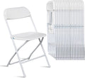 10pcs Folding Chair, Plastic Chairs with 330-Pound Capacity, Easy to Fold and Store Suitable for Indoor & Outdoor, Wedding, Party, Restaurant, Meeting Room, Patio and Garden, White