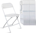 20pcs Folding Chair, Plastic Chairs with 330-Pound Capacity, Easy to Fold and Store Suitable for Indoor & Outdoor, Wedding, Party, Restaurant, Meeting Room, Patio and Garden, White
