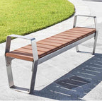 Patio Benches for Outdoors Leisure Outdoor Bench Chair Stainless Steel Park Square Garden Benches for Outdoors