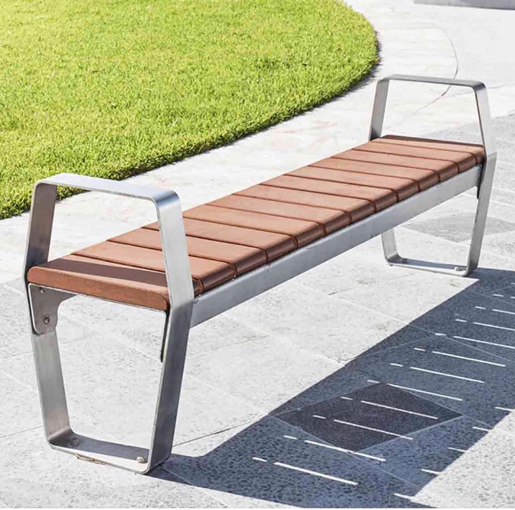 Patio Benches for Outdoors Leisure Outdoor Bench Chair Stainless Steel Park Square Garden Benches for Outdoors