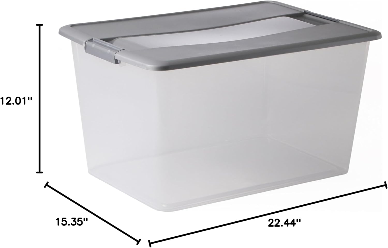 Sundis 4351004 Kliker Box Storage Box PP Argent 57 x 39 x 30,5 cm