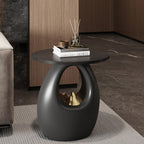 Round Side Table, Creative Nightstand, Stylish Sofa Accent Table, Suitable for Living Room, Bedroom, Balcony