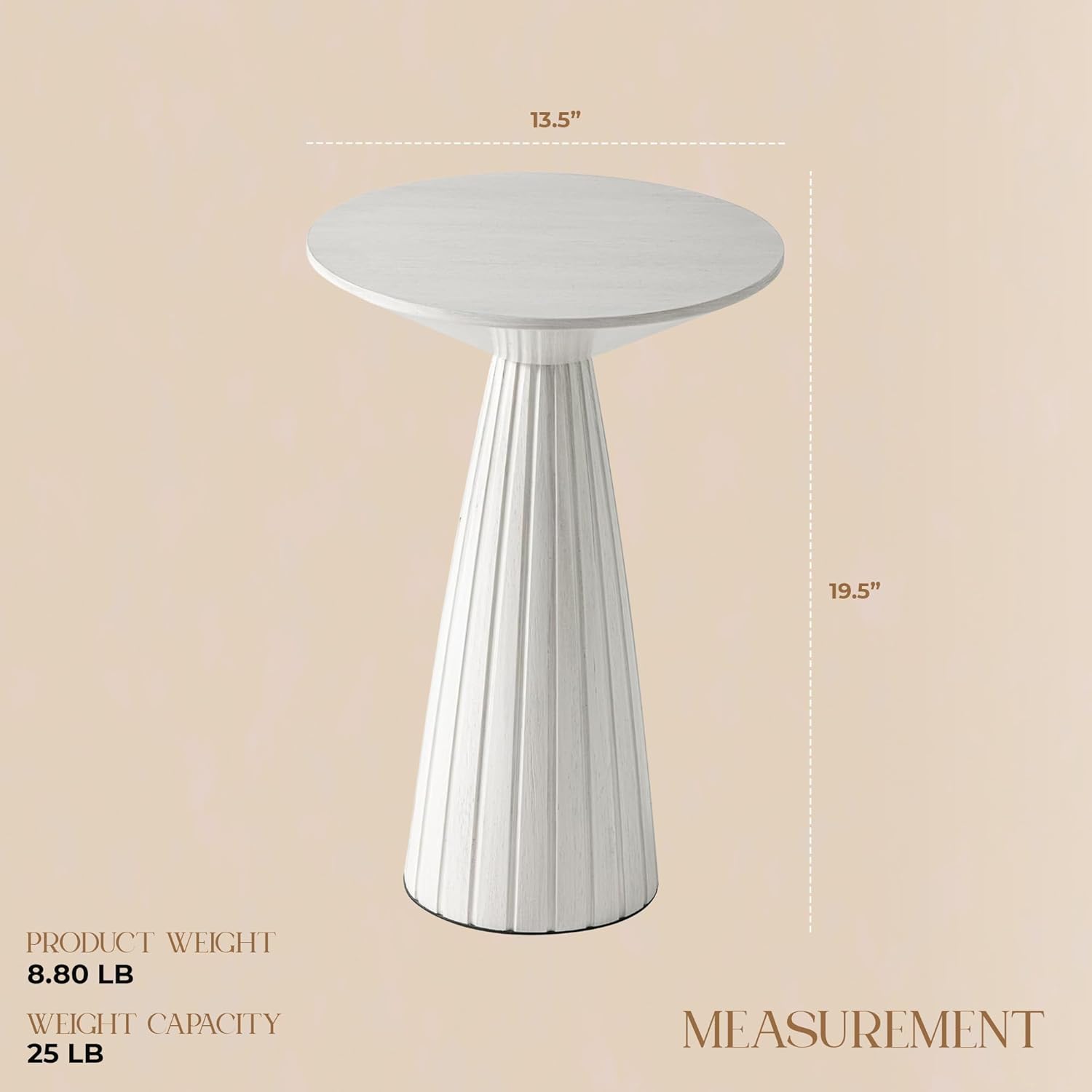 COZAYH Pedestal Small Drink Round Martini Table for Living Rooms or Bedrooms
