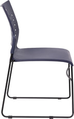Flash Furniture HERCULES Series 881 lb. Capacity Navy Sled Base Stack Chairs with Air-Vent Back, Set of 5