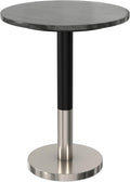 SIMPLIHOME Evans Side Table - 16 inch Wide Modern Metal Frame with Black Marble Top in C-Shape Design, Contemporary Slide-Under Accent Stand or End Table for Living Room, Bedroom, or Office