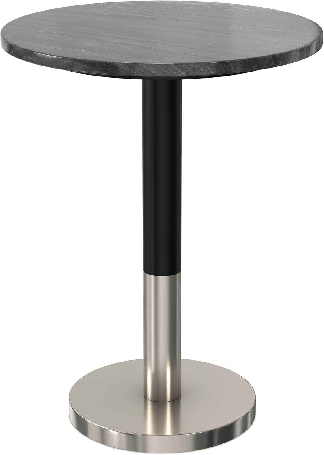 SIMPLIHOME Evans Side Table - 16 inch Wide Modern Metal Frame with Black Marble Top in C-Shape Design, Contemporary Slide-Under Accent Stand or End Table for Living Room, Bedroom, or Office