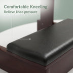 Thick Padded Prayer Stool, Solid Wood Kneeling Bench with Storage Shelf, Durable & Stable Kneeler for Home Worship, Meditation, and Religious Devotion