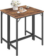 MAHANCRIS Narrow Bar Table, 63-Inch Pub Table for Dining Room, Counter Bar Tables with Sturdy Metal Frame, Connectable Bar Table, Multifunctional Console Table, Rustic Brown BTHR1601