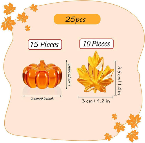 111pcs Thanksgiving Vases Filler Set Faux for Vases Filler Fall Centerpiece for Thanksgiving Halloween Fall