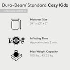 INTEX 66803EP Cozy Kidz Inflatable Airbed: Fiber-Tech – Velvety Soft Surface – Carry Bag Included – Color May Vary – 34.5" x 62" x 7"