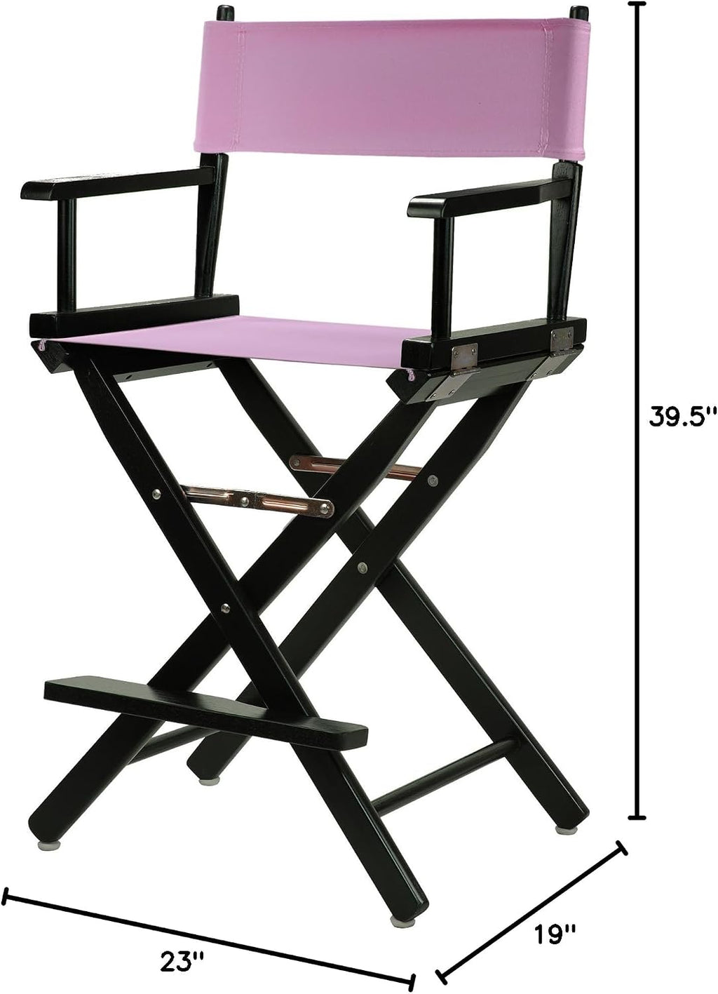 Casual Home 220-02/021-22 Director Chair 24" - Counter Height BlackFrame/Pink Canvas