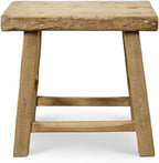 Artissance Approx. 22-26" Wide 14-16" Deep Vintage Accent Table with Unique Top Weathered Natural