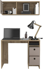 Farmhouse Rustic Wall Cabinet, Storage Cabinet with Two Shelves and Two Drawers,for Kitchen Home
