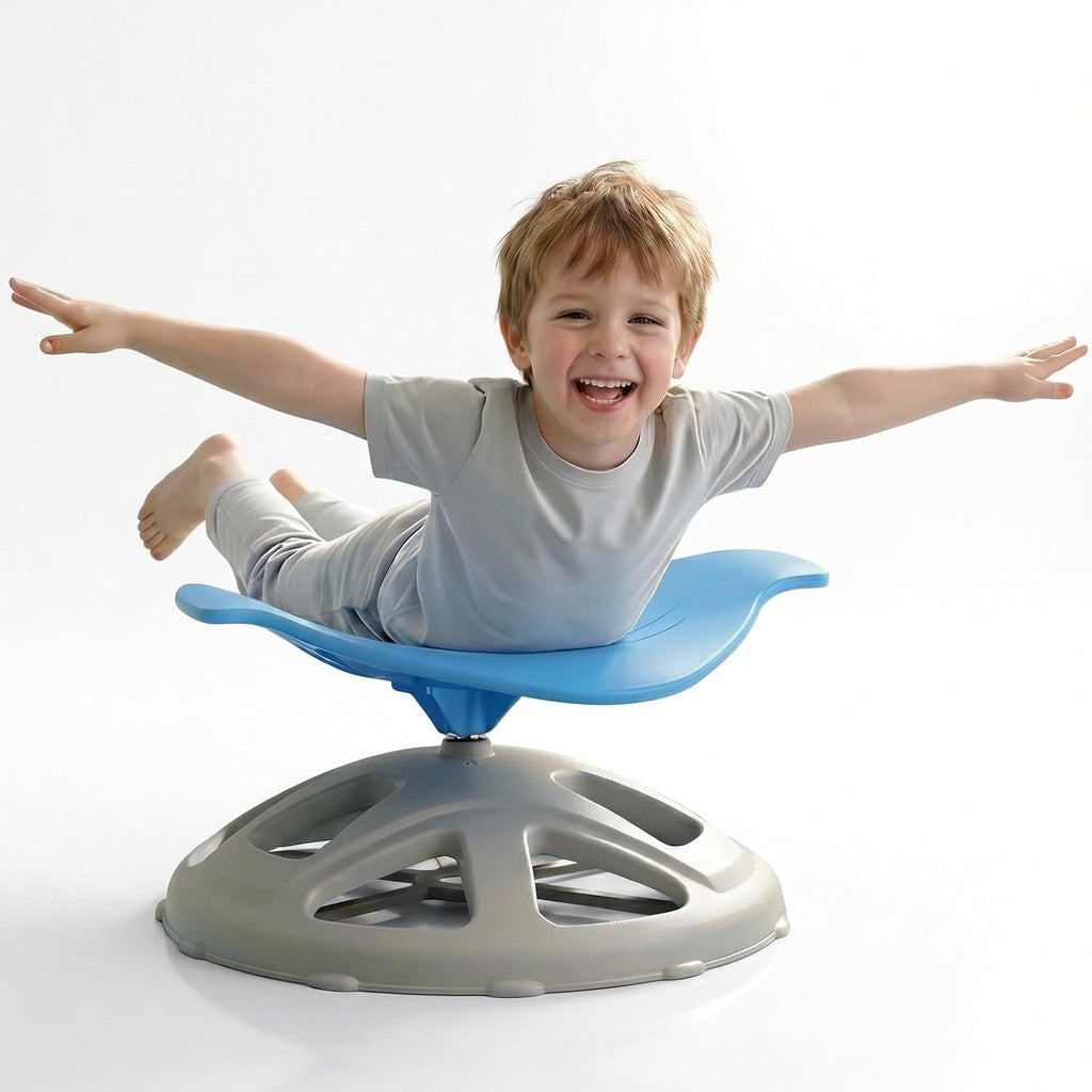 Sensory Spinning Chair for Autistic Kids, Stingray Swivel Sit and Spin Toy | For Toddlers with Autism & ADHD, Upgraded Anti-Slip Base, 360° Rotation, Balance Training, Body Coordination, 220 lb Cap