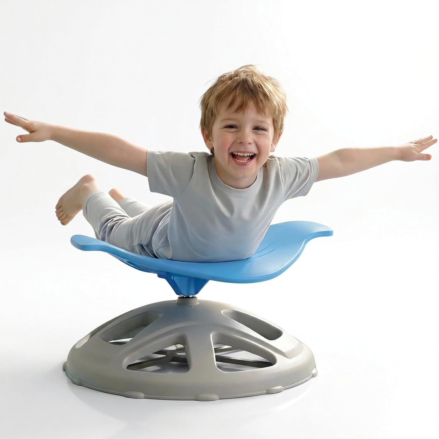Sensory Spinning Chair for Autistic Kids, Stingray Swivel Sit and Spin Toy | For Toddlers with Autism & ADHD, Upgraded Anti-Slip Base, 360° Rotation, Balance Training, Body Coordination, 220 lb Cap