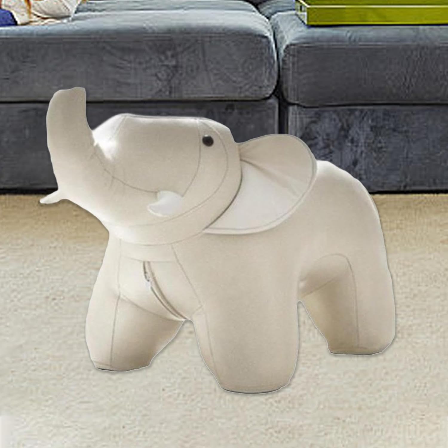 Animal Footstool Elephant Ottoman for Kids for Bedroom Living Room Decor