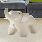 Animal Footstool Sturdy Elephant Ottoman for Playroom Bedroom Living Room