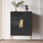 Entryway Cabinet Modern Simple Sideboard Light Luxury Large Capacity Storage Cabinet Living Room Tall Solid Wood Drawer Storage Cabinet Sideboard Storage Cabinet(B)