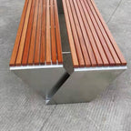 Patio Benches for Outdoors Creative Outdoor Stainless Steel Seat Park Leisure Chair Square Garden View Beach Shopping Mall Rest Bench Garden Benches for Outdoors