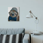 Stupell Industries Modern Sloth Funny Animal Portrait Drawing Canvas Wall Art, Multi-Color