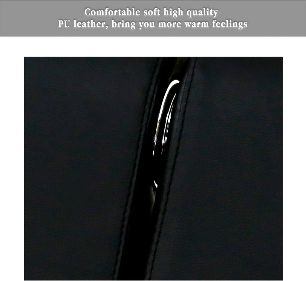 Peach Tree Black Leather Executive Side Reception Chair Office Waiting Room Guest Reception, Salon Barber Office Waiting Chair Bank Hall Airport Reception Waiting Chair 2 Seat Bench