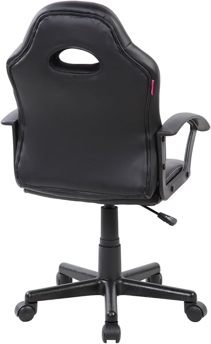 Techni Mobili Kid's Gaming and Student Racer Chair with Wheels, Red 22D x 21.25W x 35.25H in