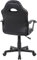 Techni Mobili Kid's Gaming and Student Racer Chair with Wheels, Red 22D x 21.25W x 35.25H in