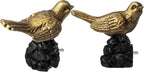 1 or 7/8 Inch Bird-Shaped Decorative Finials for Curtain Rods,Curtain Rod Ends Metal Curtain Rod Finials Ends Easy to Install Set of 2 Rod End (Gold)