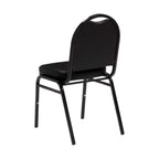 Norwood Commercial Furniture 250 Series Stack Chairs (Pack of 3)- Black Vinyl/Black Frame