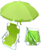 Kids Beach Chair with Umbrella Foldable & Detachable Beach Chair with Canopy, Lightweight and Sturdy Outdoor Seat for Camping, Travel, Lawn, Green, Chairs