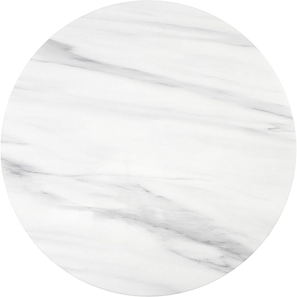 Engineering Marble White High Gloss End Table